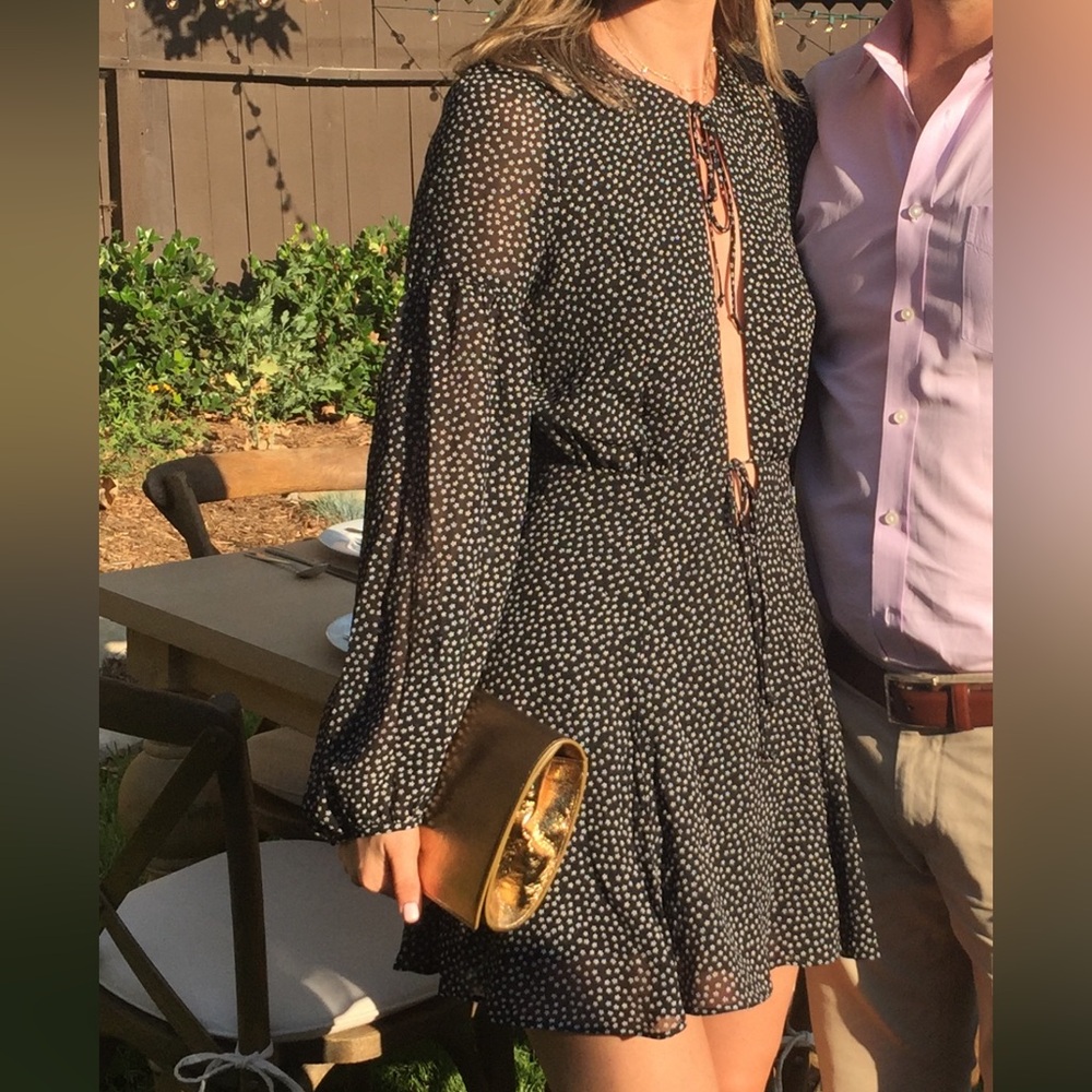 Reformation Black and White Dress